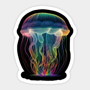 Glowing Jellyfish Sticker
